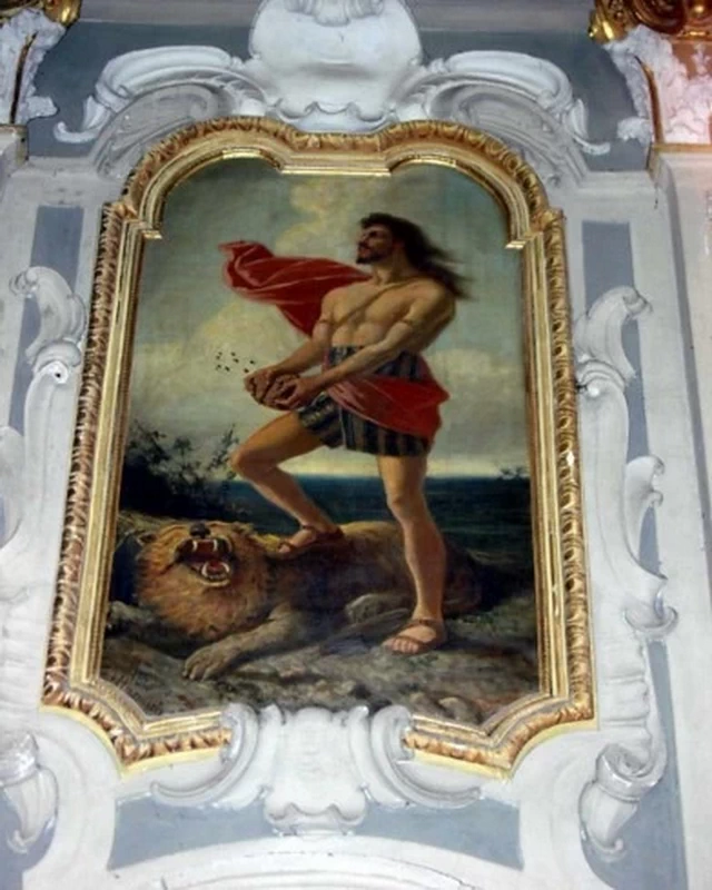 Sansone uccide un leone